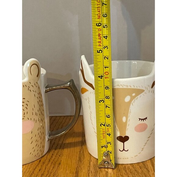 A Set of Three Rosanna Mugs -Bear, Puppy Dog, Deer with Ears and Silver Handles - Picture 2 of 16